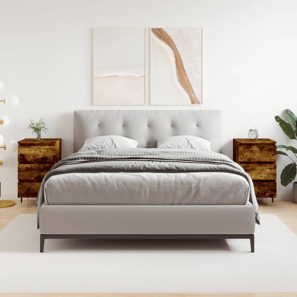 vidaXL Szafki nocne, 2 szt., przydymiony dąb, 40x35x69 cm