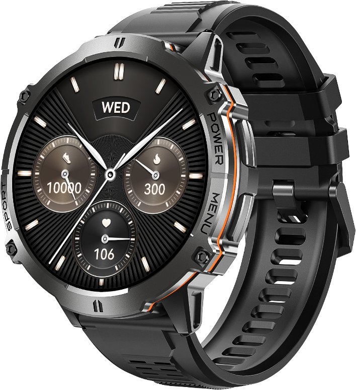 SMARTWATCH męski Rubicon RNCF40 black/black SIL