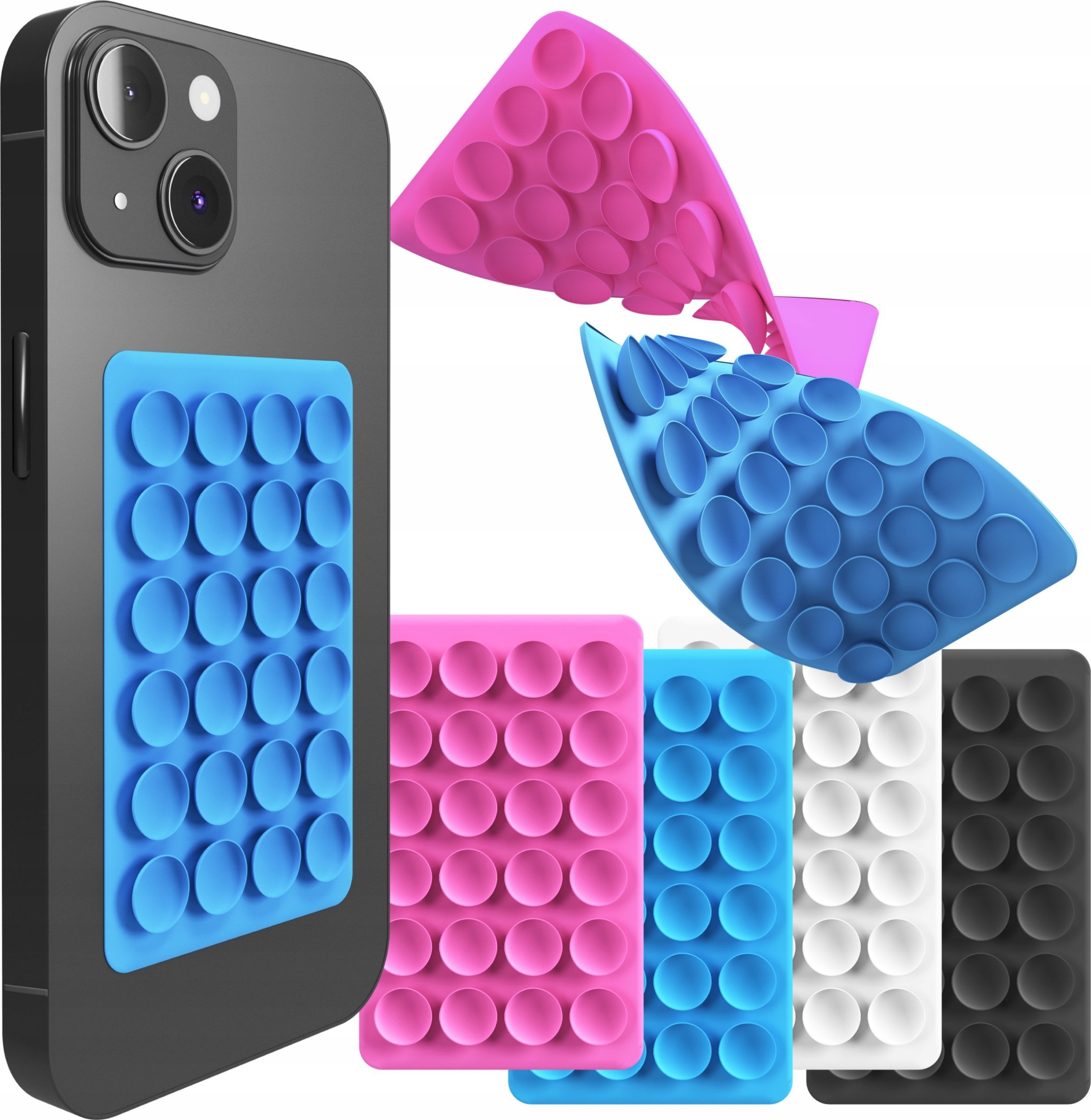 Hello Case Silikonowa przyssawka na plecki etui do telefonu (Do Szyby, lustra, uchwyt)