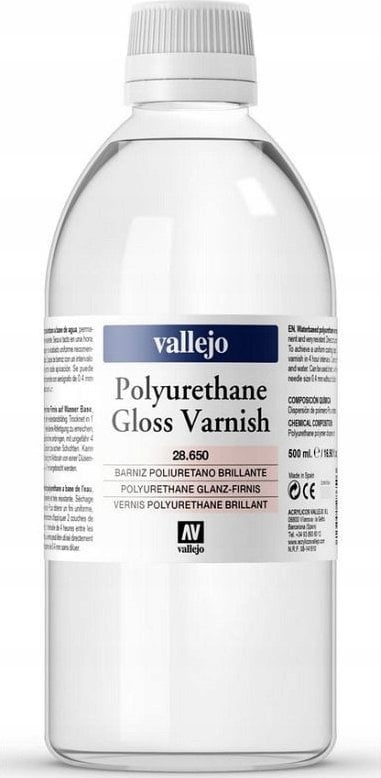 Vallejo Vallejo: Gloss Polyurethane Varnish 500ml