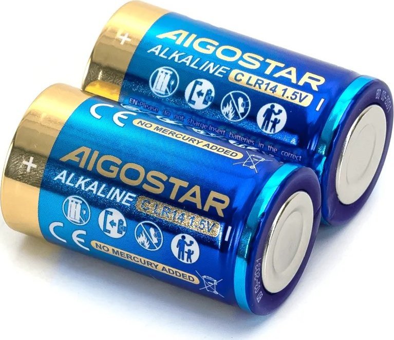 Aigostar Bateria alkaliczna LR14C 1.5V opakowanie 2 szt. Bateria alkaliczna LR14C 1.5V opakowanie 2 szt.