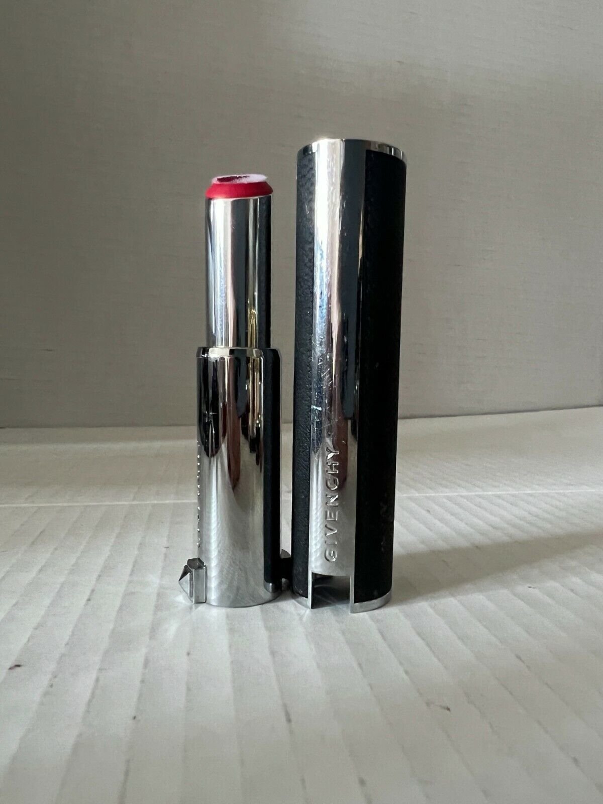 Givenchy, Le Rouge Sheer, Matte, Cream Lipstick, 411, Framboise, Refillable, 3.4 g For Women