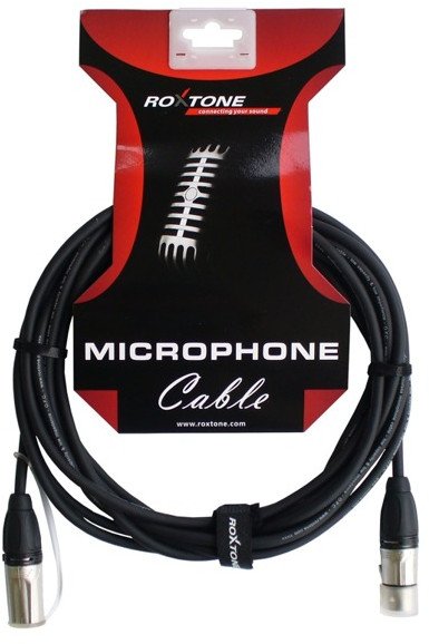 Roxtone Kabel audio 5m DMXX200L5 3 pin gniazdo XLR żeńskie, 3 pin wtyk XLR męski