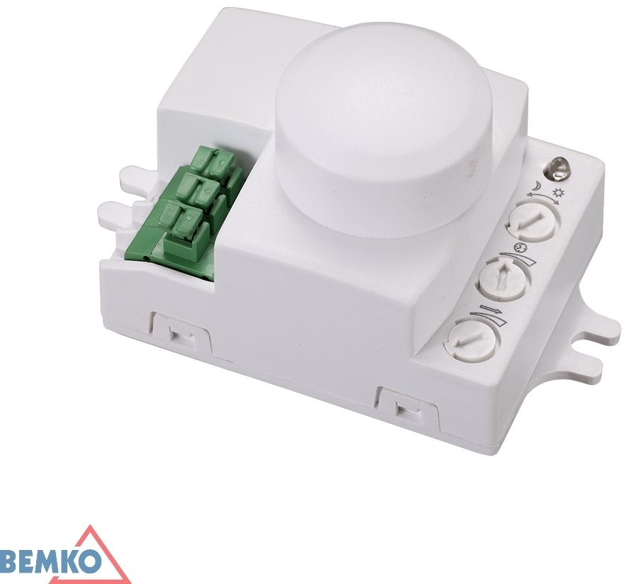 Bemko Czujnik mikrofalowy 1200W 360 stopni IP20 prostokątny biały mini (B52-SES72WH)