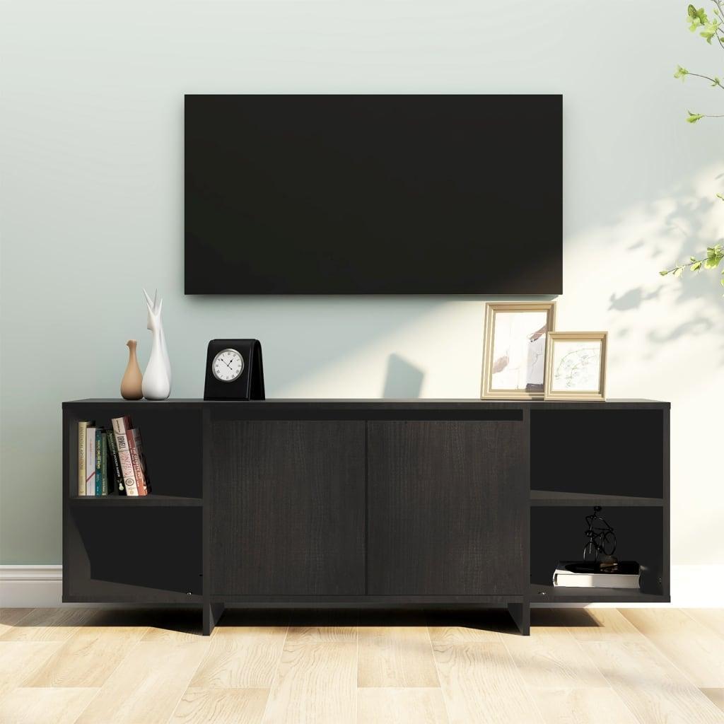 vidaXL vidaXL Szafka pod TV, czarna, 130x35x50 cm, płyta wiórowa