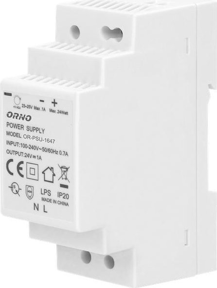 Orno Zasilacz na szynę DIN 24VDC 1A 24W OR-PSU-1647