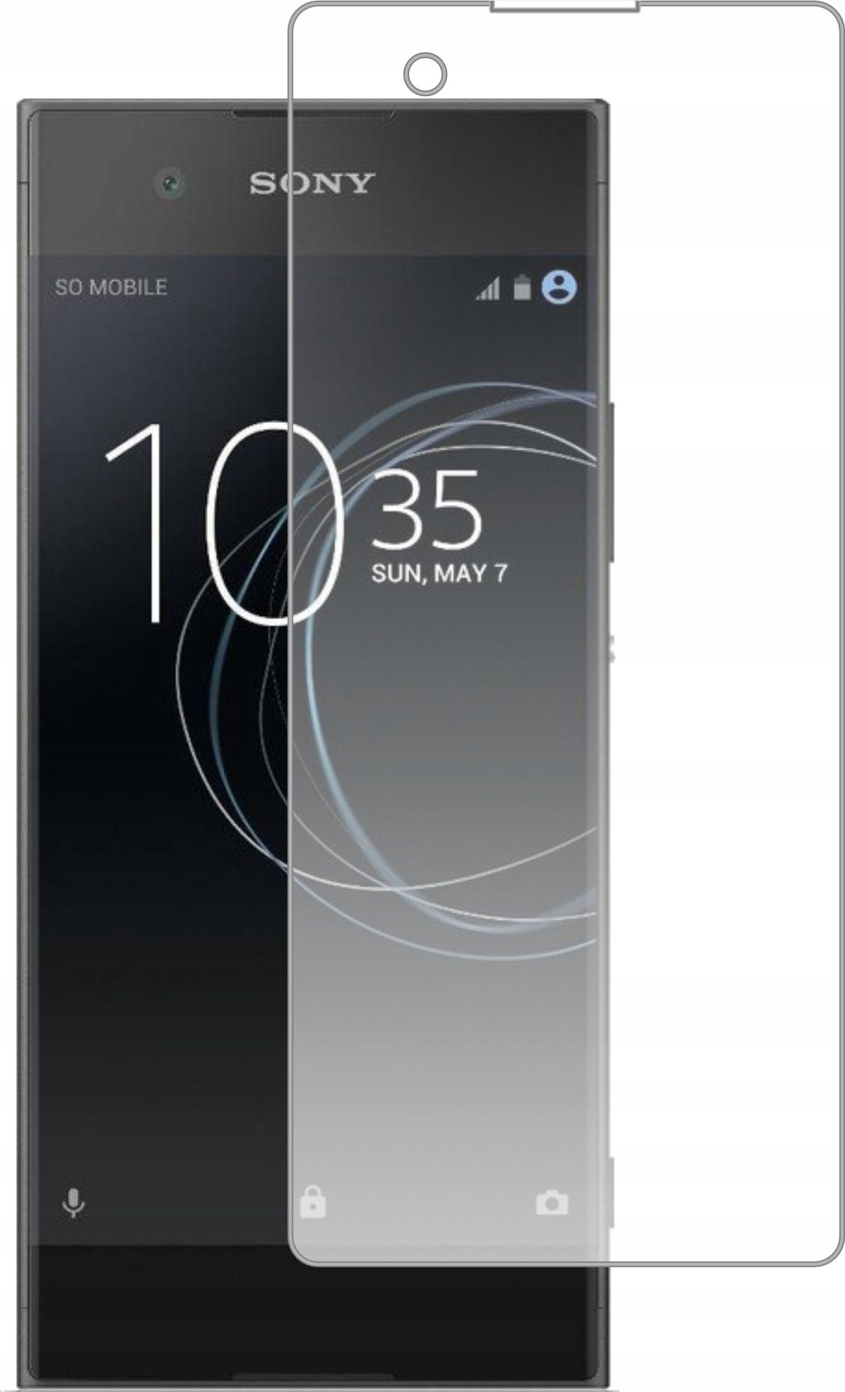 etumi Szkło Hartowane 9H Do Sony Xperia Xa1 Szybka Szkiełko Ochronne Na Ekran Twarde Płaskie Przód / Ochrona Matrycy Telefonu Glas0291