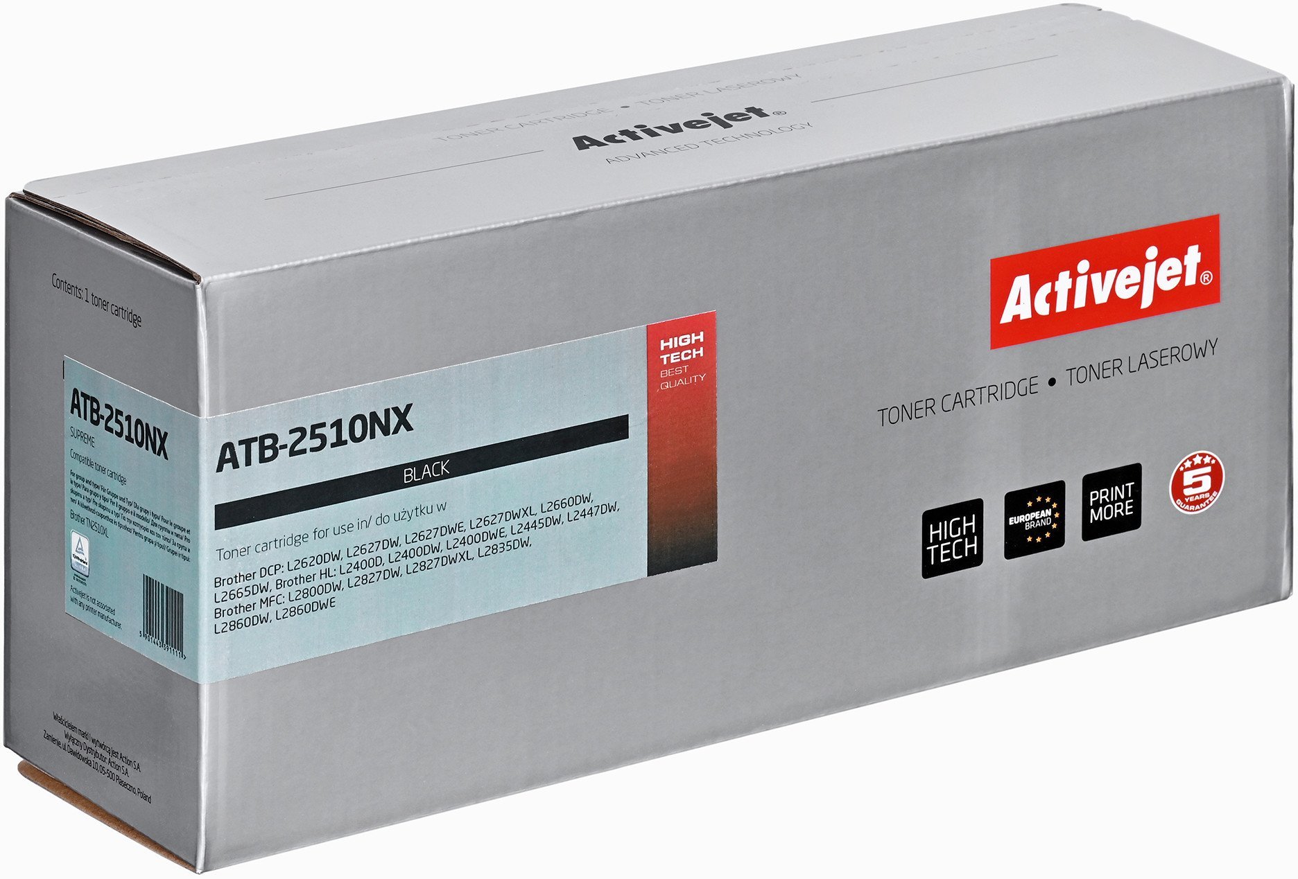 Toner Activejet ATB-2510NX Toner (zamiennik Brother TN2510XL; Supreme; 3000 stron; czarny)