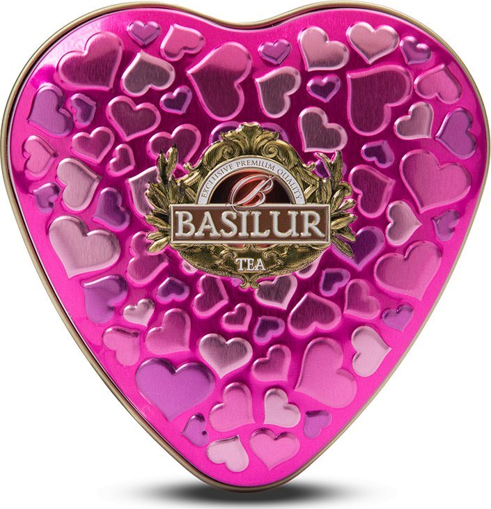 Basilur Basilur FOREVER HAPPINESS herbata zielona lody wiśniowe płatki róży - liściasta w puszce 20 g