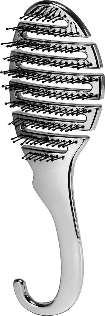 Activeshop Szczotka do włosów giętka P-1032 Srebrna