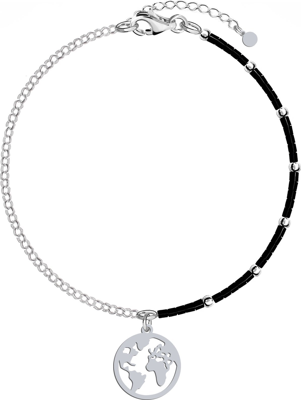 Radziszewska Jewellery Bransoletka Srebrna z Kulą Ziemską