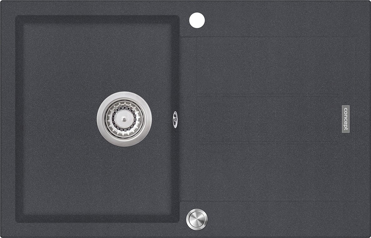 Zlewozmywak Concept DG10C45dg kuchenny granitowy z ociekaczem CIEMNO SZARY