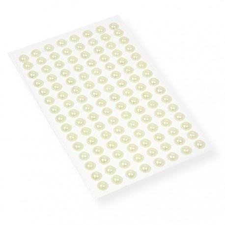Perełki samoprzylepne białe 8mm EDUKAMP