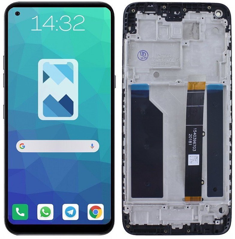 Wyświetlacz LCD Ekran Szybka do LG K61 + RAMKA