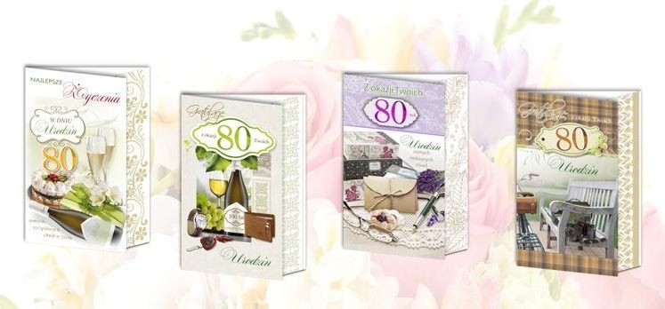 Top Graphic Karnet B6 brokat z margin.80-Urodziny (10szt.) MIX