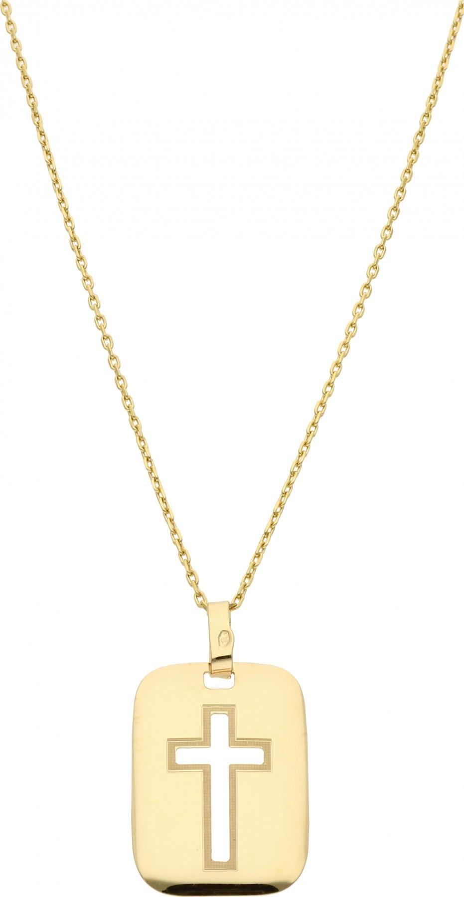 Rosanto Złoty medalik z wyciętym krzyżykiem 585 14k