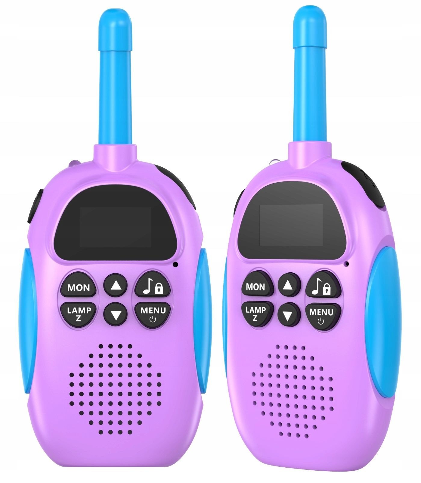 Zestaw 2x Radiotelefon Krótkofalówka Walkie Talkie 3km 16 Kanałów Kiddoboo / Fioletowy