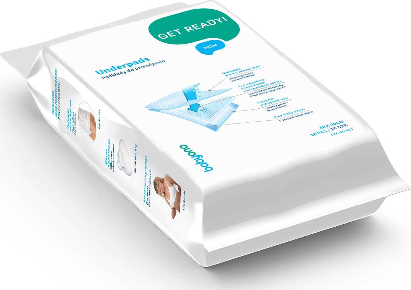 BabyOno Podkłady do przewijania 40x60 cm (10 szt) 513