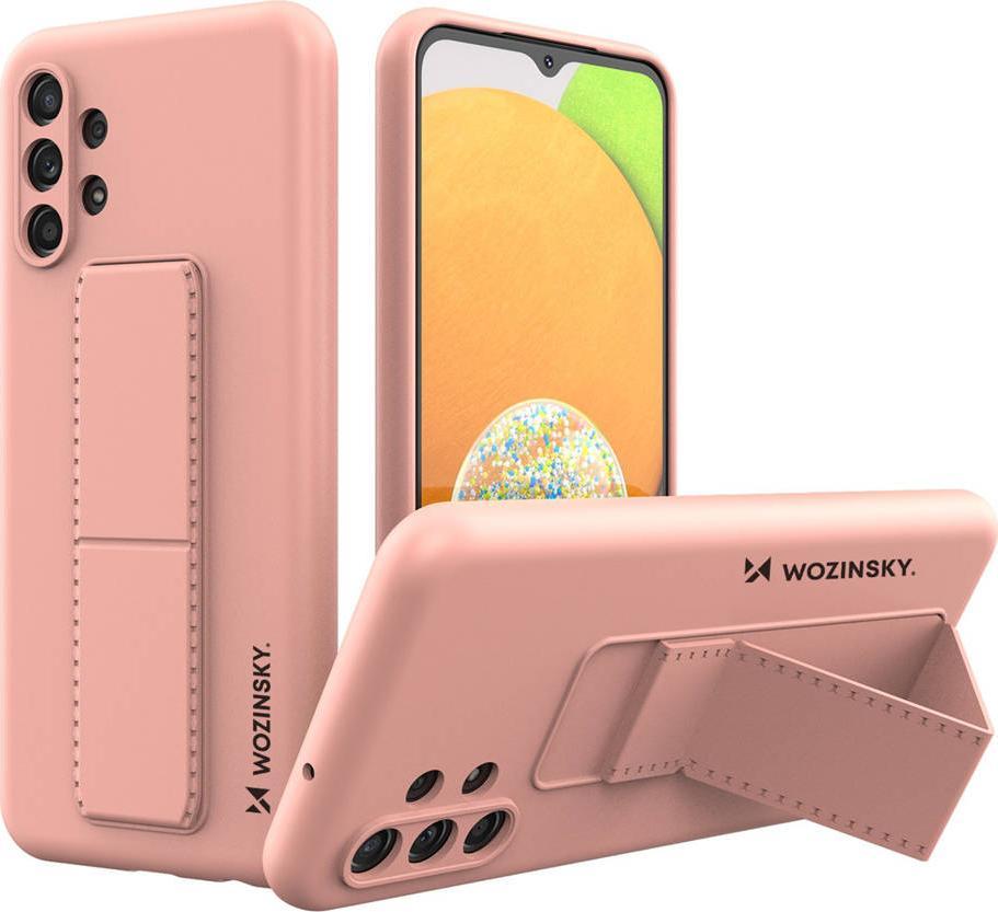 Wozinsky Wozinsky Kickstand Case silikonowe etui z podstawką etui Samsung Galaxy A23 różowe