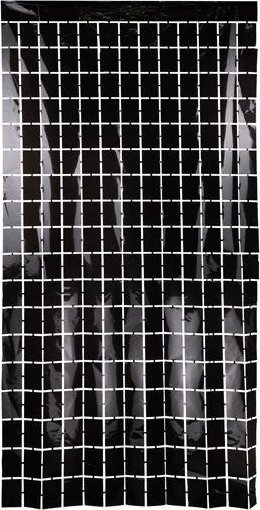 Kurtyna party kwadraty czarna 100x200cm
