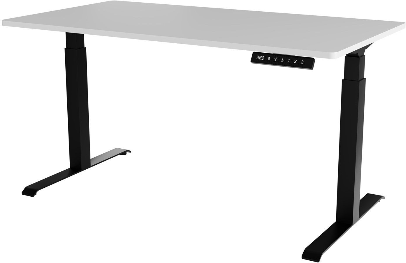 Biurko z elektryczną regulacją wysokości MOON LONG 150x80x72-120 czarny/biały