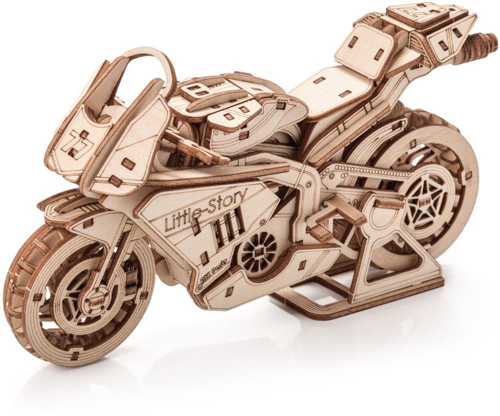 Little Story Drewniane Puzzle Model 3D - Motocykl Grand Prix