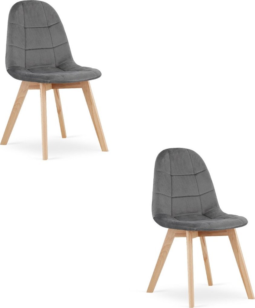 Leobert Krzesło BORA - ciemny szary aksamit x 2
