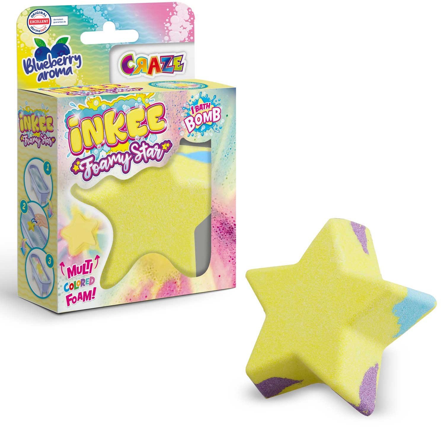 Vonios bombos žvaigždės formos Craze Inkee, 2 vnt.