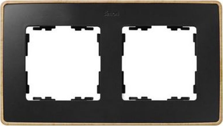 Kontakt-Simon Simon Detail 82 Ramka podwójna Detail SELECT-drewno GRAFIT / podstawa Drewno 8201620-271