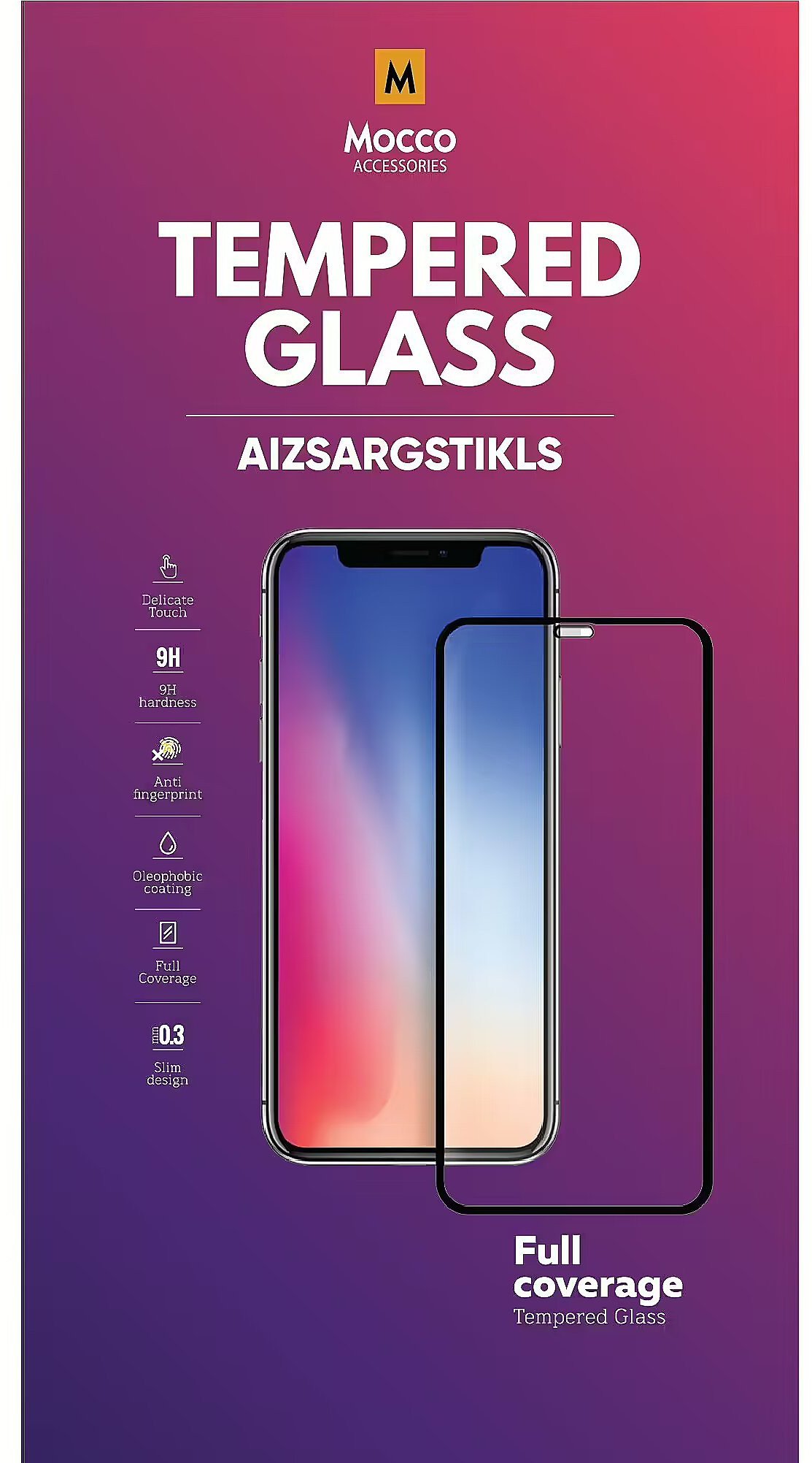 Mocco Full Face / Full Glue Tempered Glass Full Coveraged with Frame Apple iPhone 13 Pro Max Black