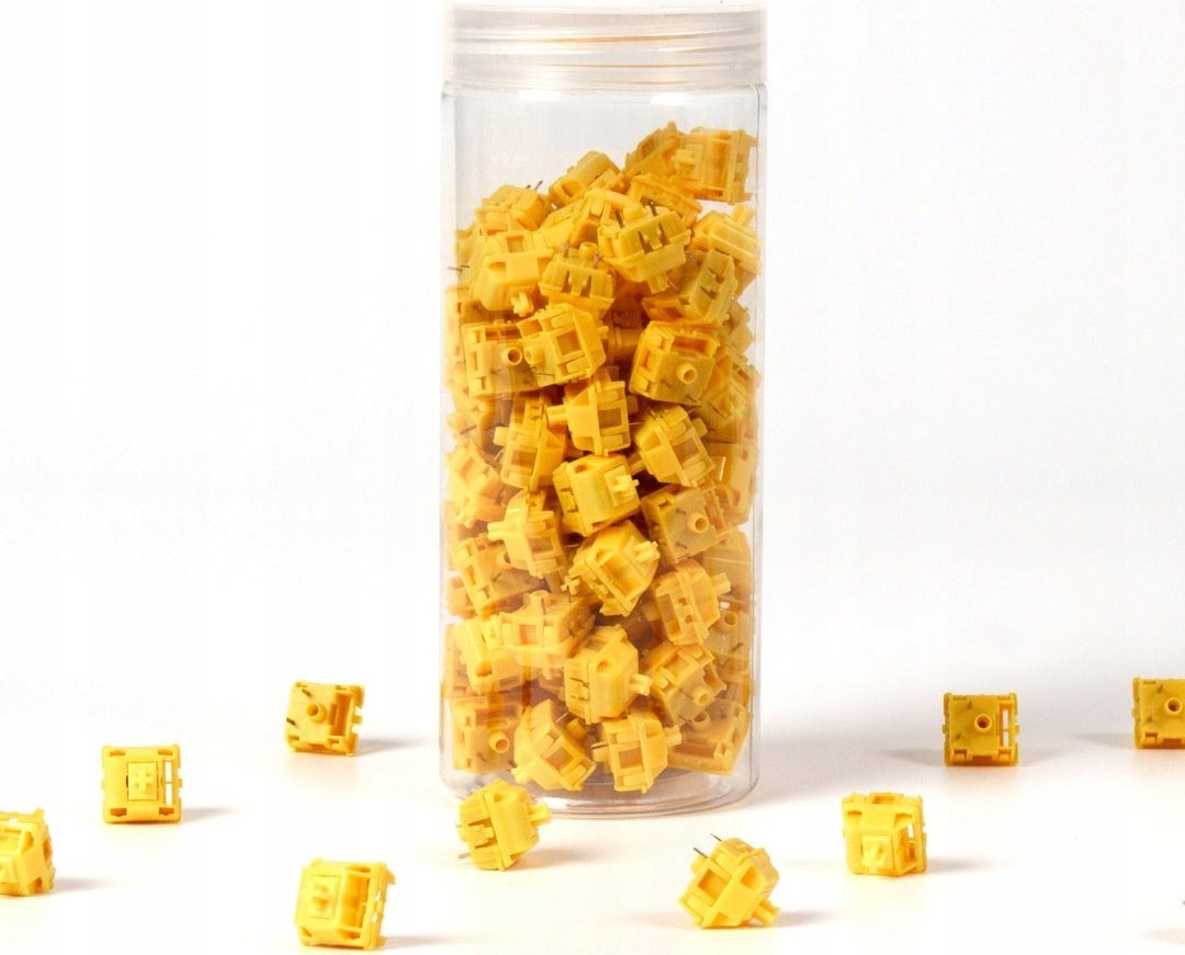 Keychron Gateron Cap V2 Golden-Yellow Switch Set, Key Switches (Yellow, Pack of 110)