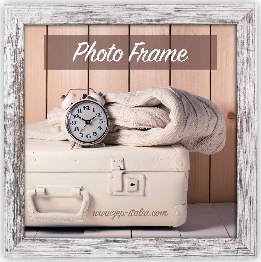 Ramka ZEP ZEP Nelson 6 white/brown 15x15 Wood Frame V21156