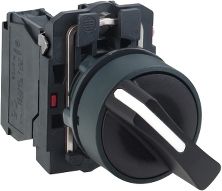 Schneider Przełącznik 2 położenia fi22 poł. stałe piórko czarne NO+NC (XB5AD25)