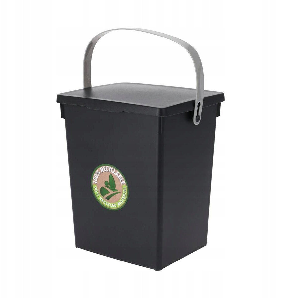 Pojemnik na odpady organiczne z plastiku z recyklingu, 5,5 l