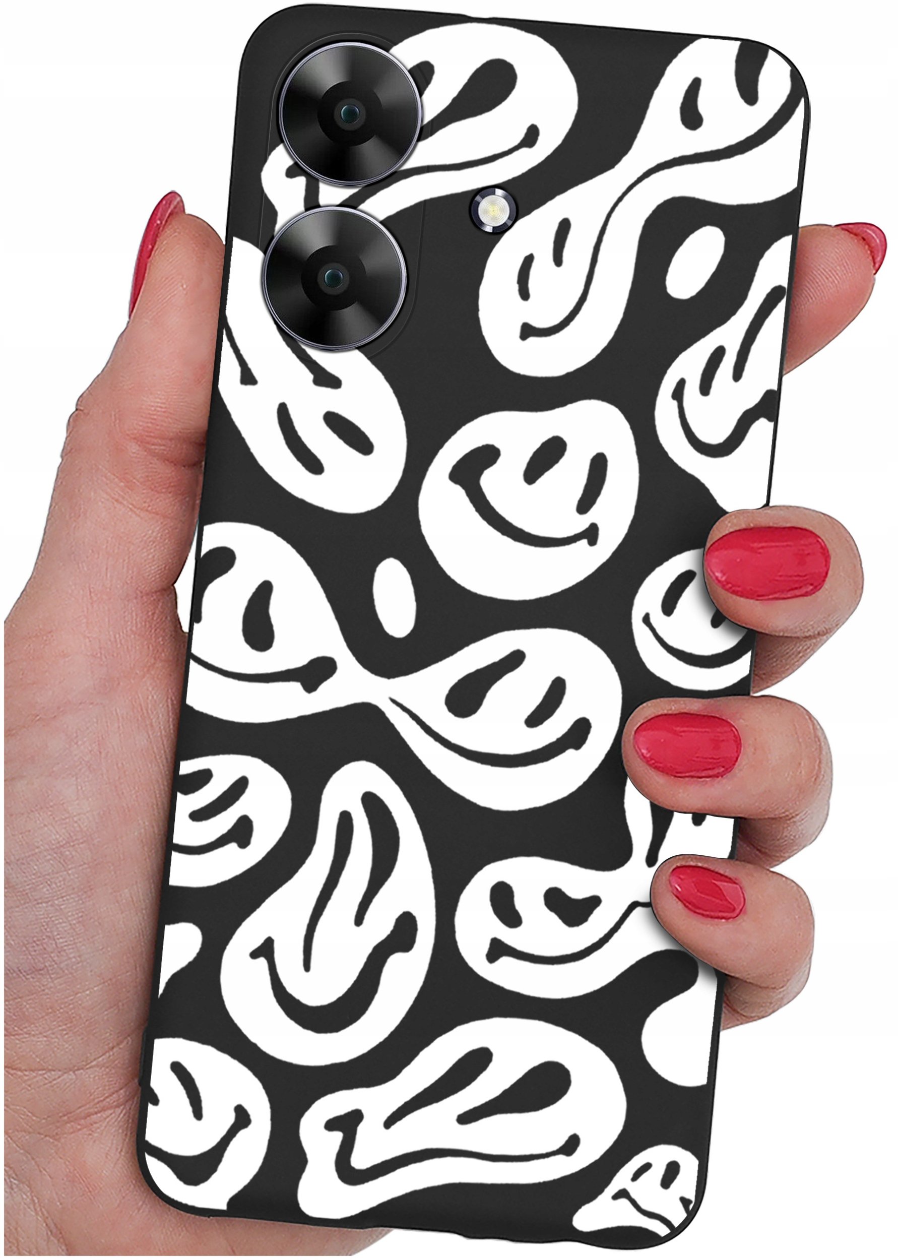 ETUI do Realme Note 60 CASE WZORY | SILIKONOWE MATT CASE + SZKŁO 9H