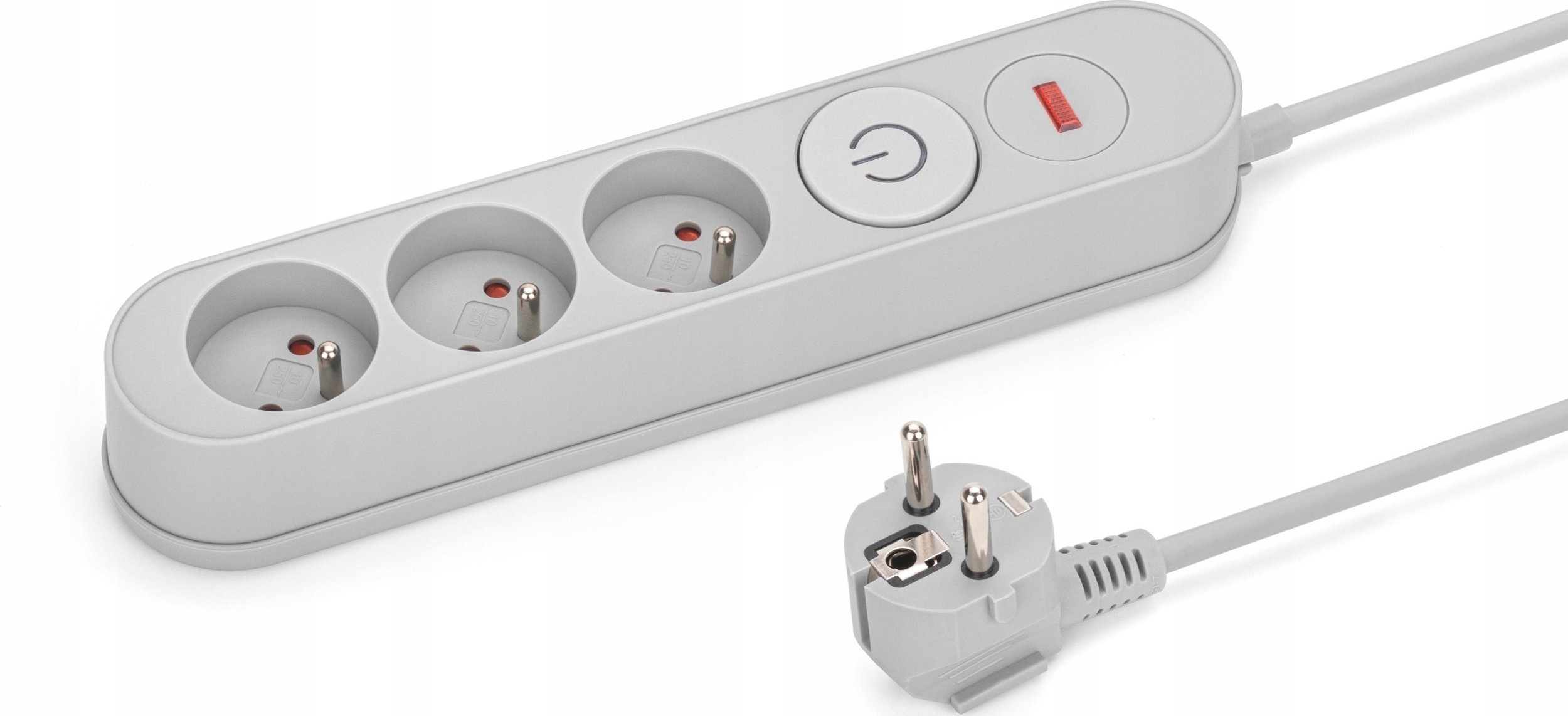 Listwa zasilająca Montis przeciwprzepięciowa 3 gniazda 1.5 m szara (MT137-1,5)