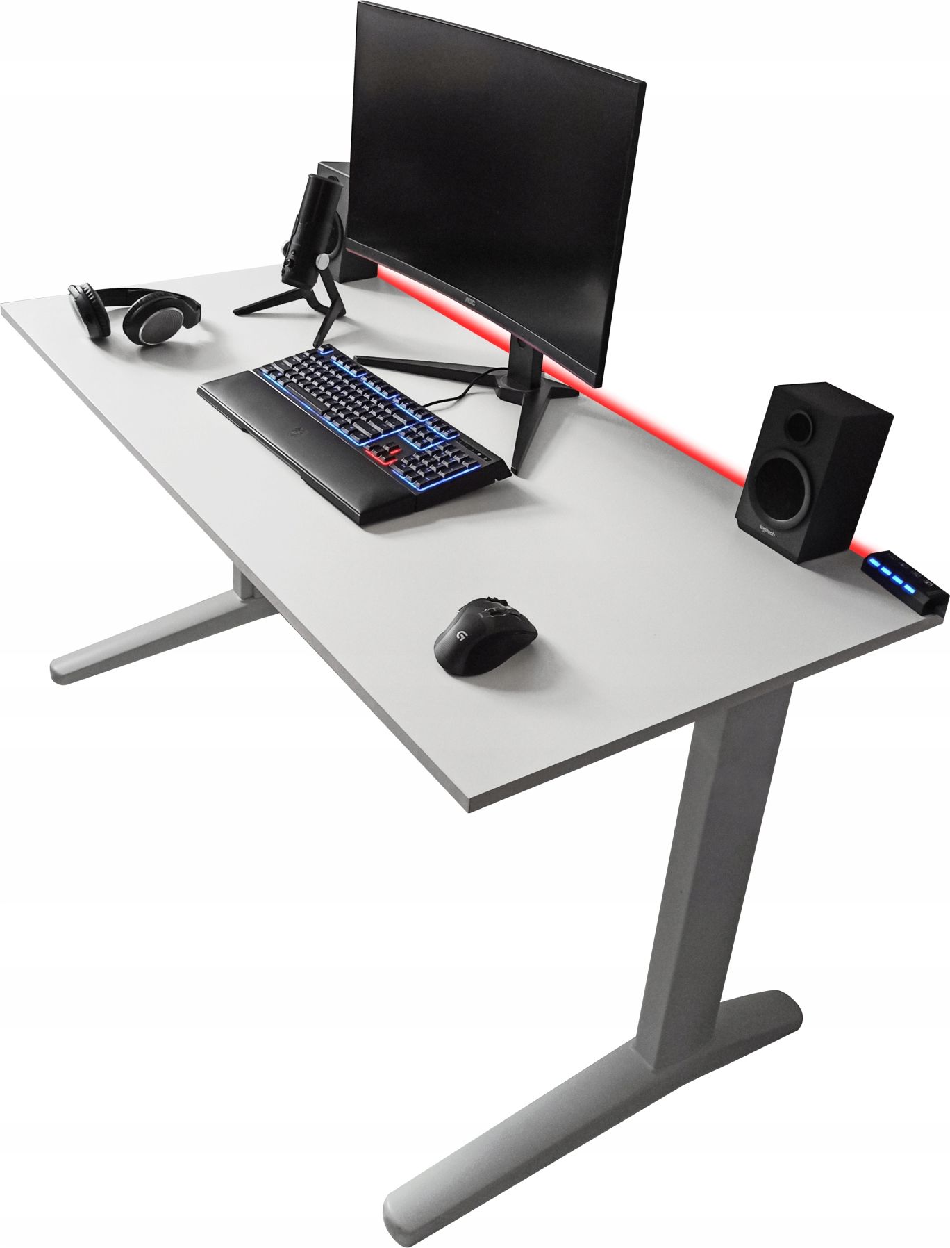 Biurko Zdesk PB-STL/W-Po/W-LH Białe 138 cmx68 cm