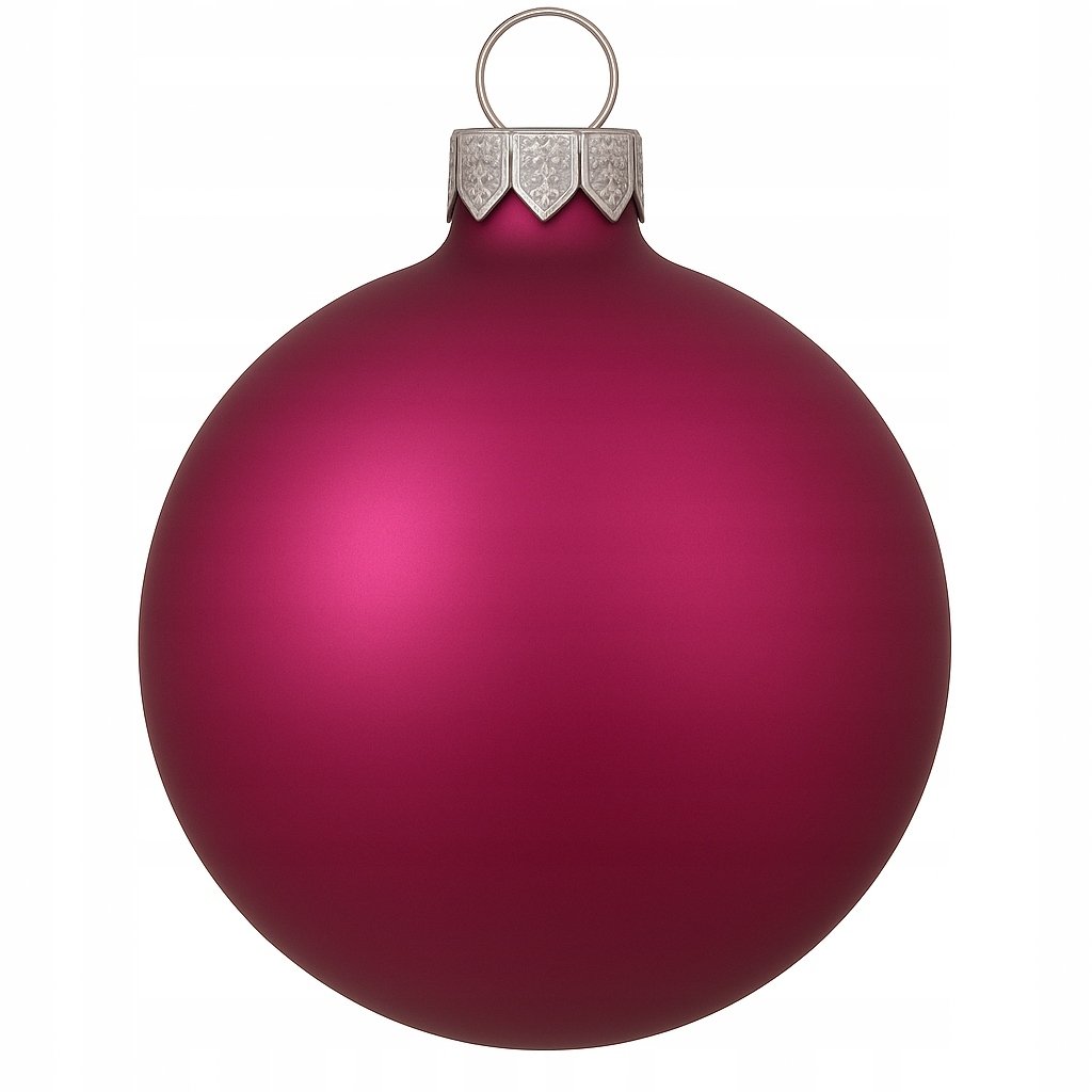 Kaemingk Bombka choinkowa szklana gładka matowa różowa fuksjowa 8cm 1szt