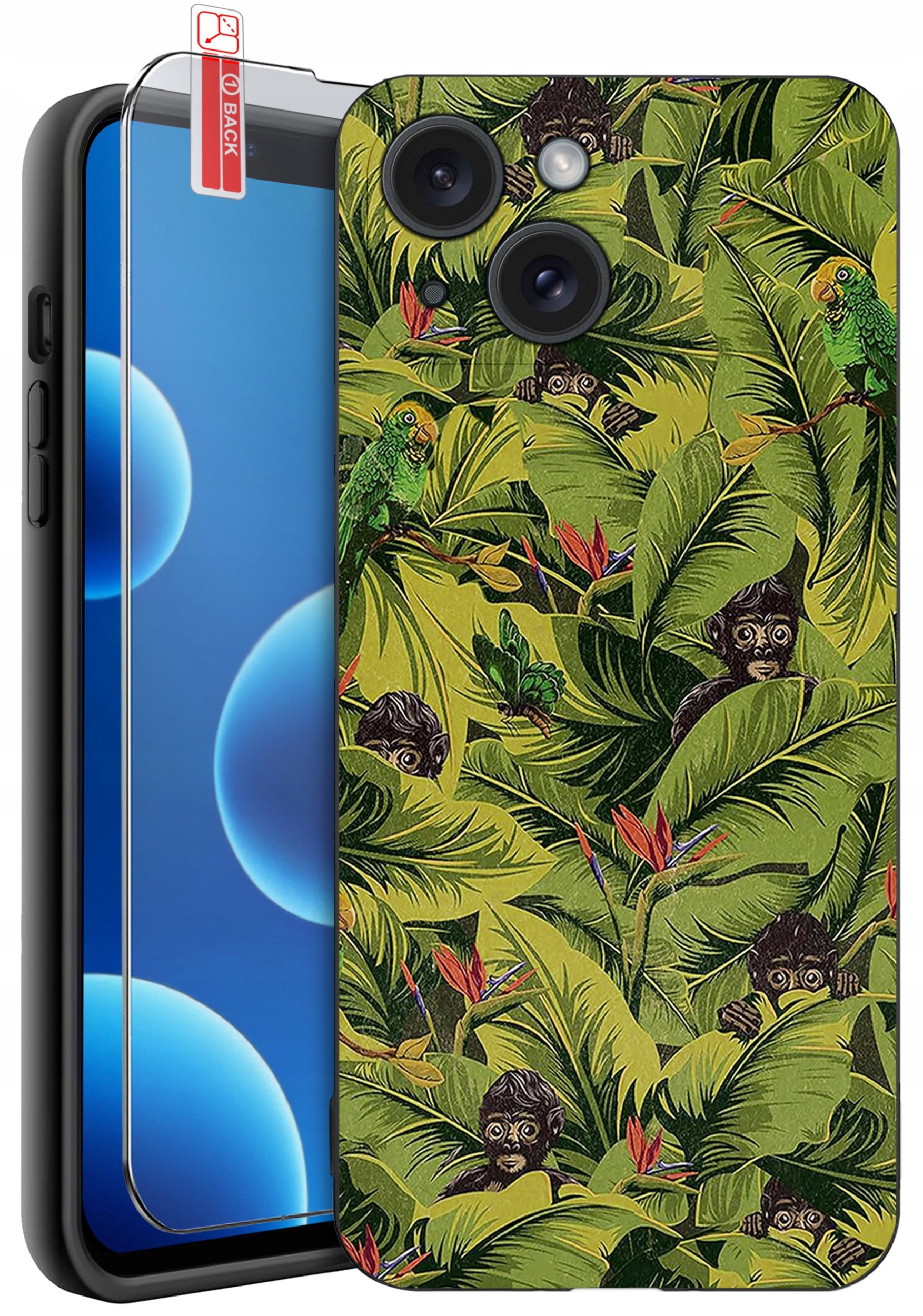 ETUI do iPhone 13 | 14 | WZORY | SILIKONOWE MATT CASE + SZKŁO 9H