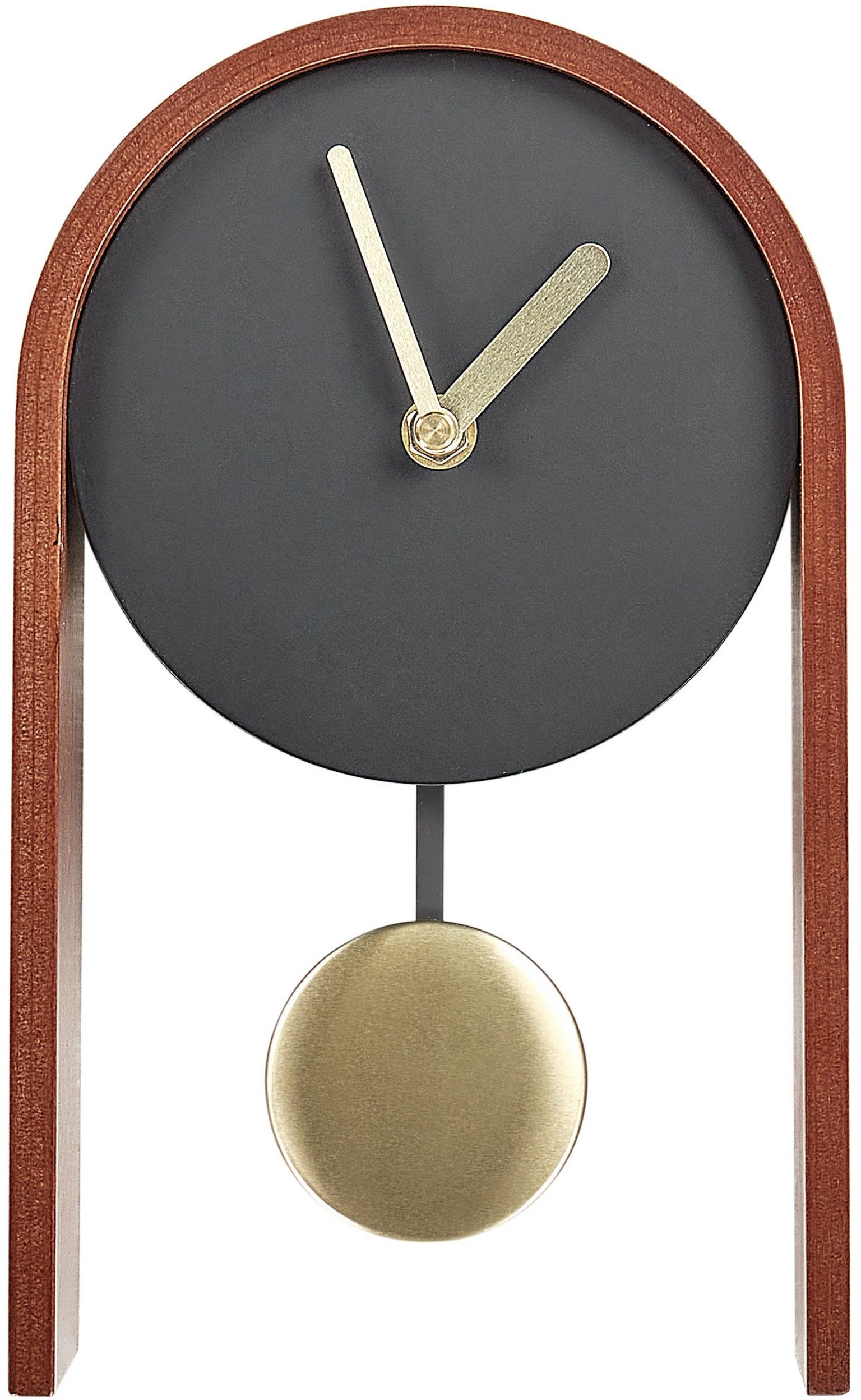 Beliani Zegar biurkowy BLATTEN 16 cm Czarny