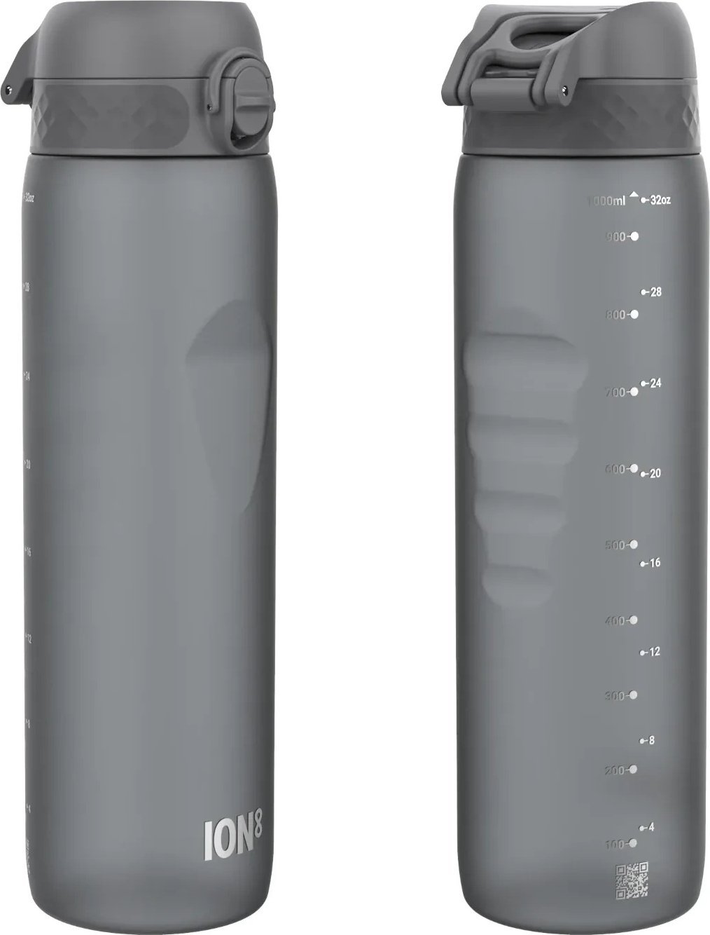 ion8 ION8 Szara butelka na wodę z miarką 1000 ml