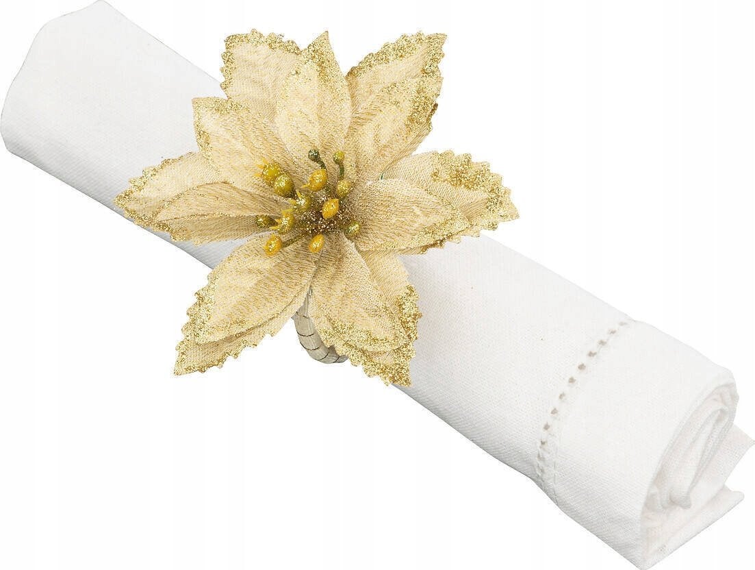 Atmosphera Obrączki na serwetki, gwiazda betlejemska, 2 sztuki