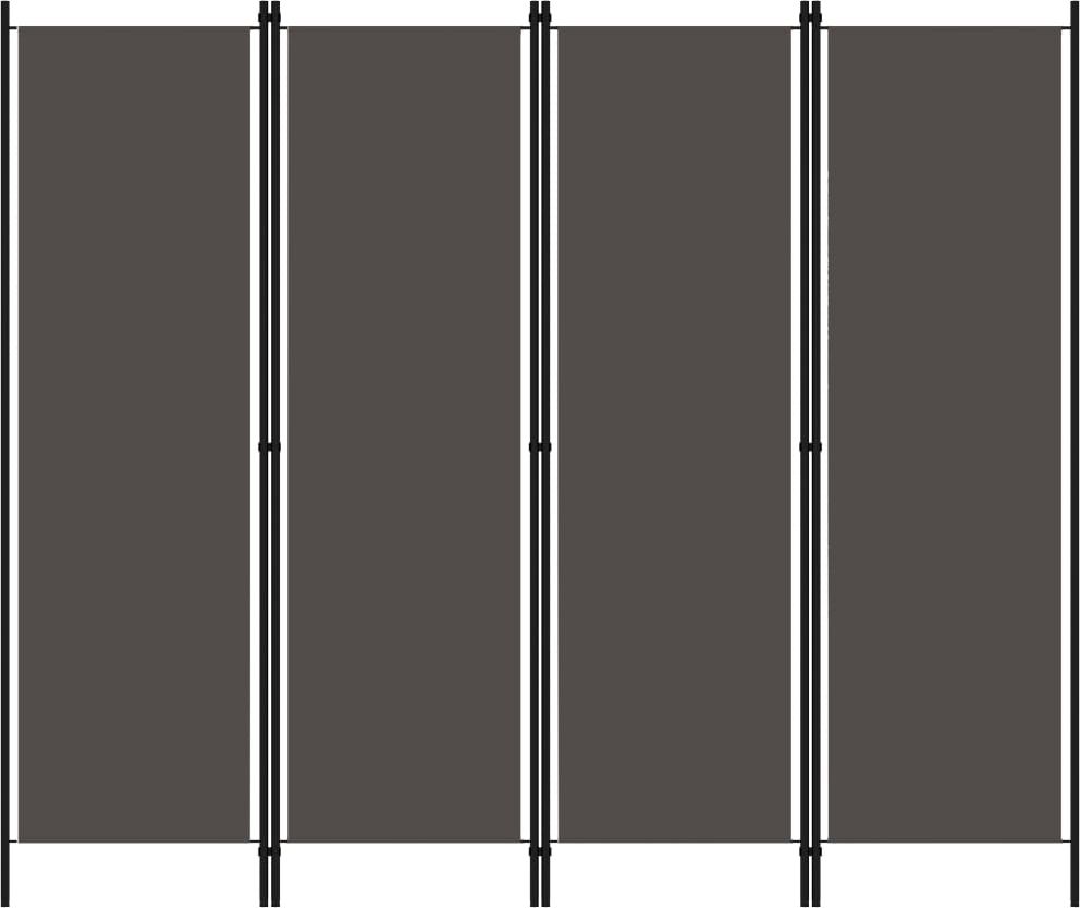 vidaXL Parawan 4-panelowy, antracytowy, 200 x 180 cm