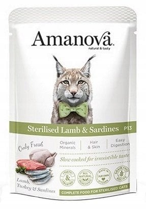 Amanova Kot Sterilised Lamb & Sardine saszetka 85g