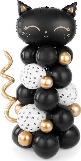 PartyDeco Bukiet balonów Kotek, czarny, 83x140cm one size