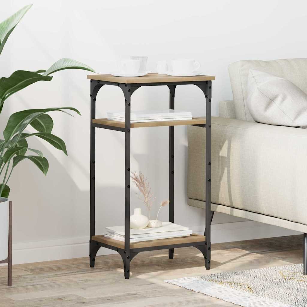 vidaXL Stolik boczny z półką z dębu rzemieślniczego 40 x 30 x 75 cm