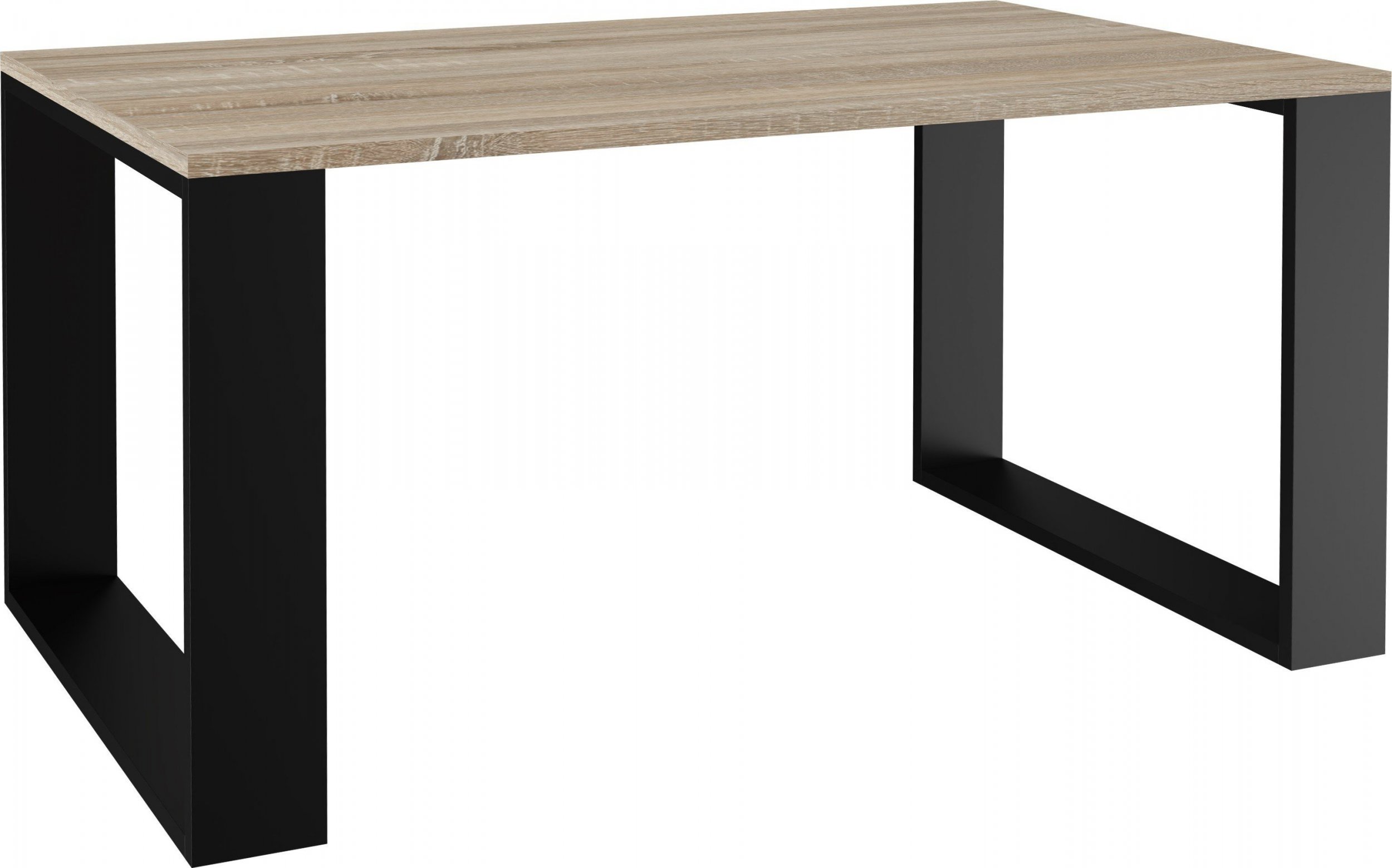 Topeshop STOLIK KAWOWY ŁAWA SALON LOFT MODERN DĄB SONOMA CZERŃ