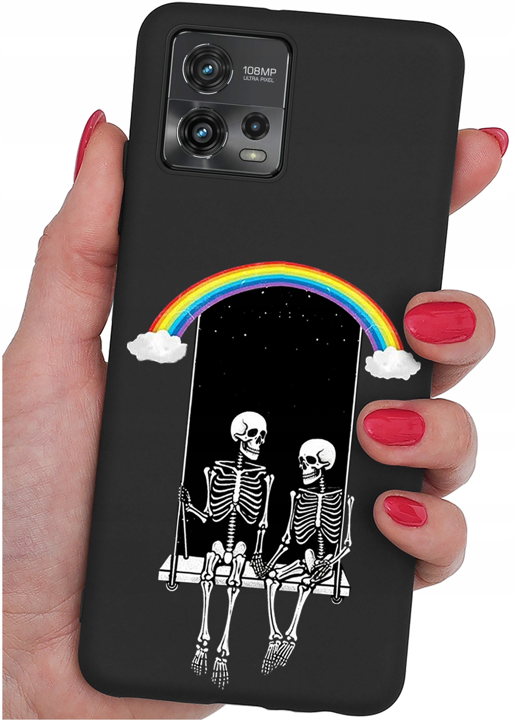 Etui do Motorola Moto G72 WZORY |SILIKONOWE MATT CASE + SZKŁO 9H