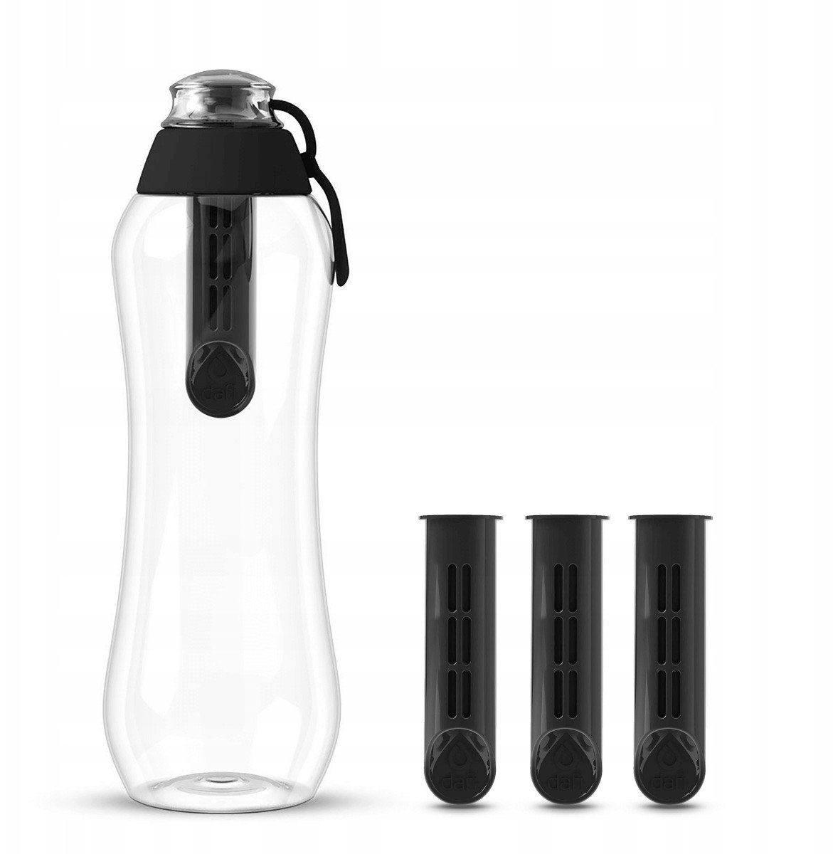 Butelka filtrująca Dafi SOFT 0,5 l czarna z 4 filt