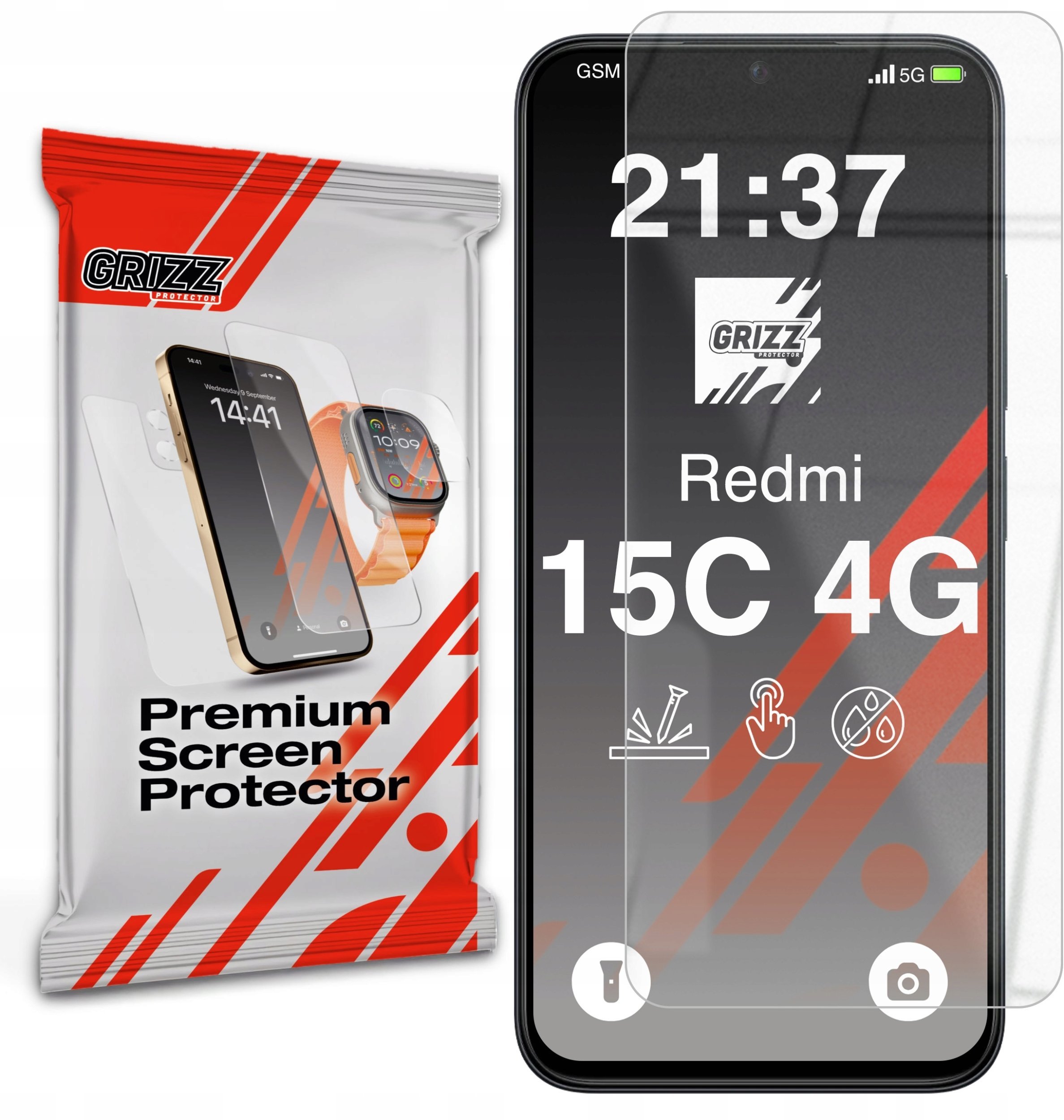 GrizzGlass Szkło hybrydowe HybridGlass do Xiaomi Redmi 15C 4G